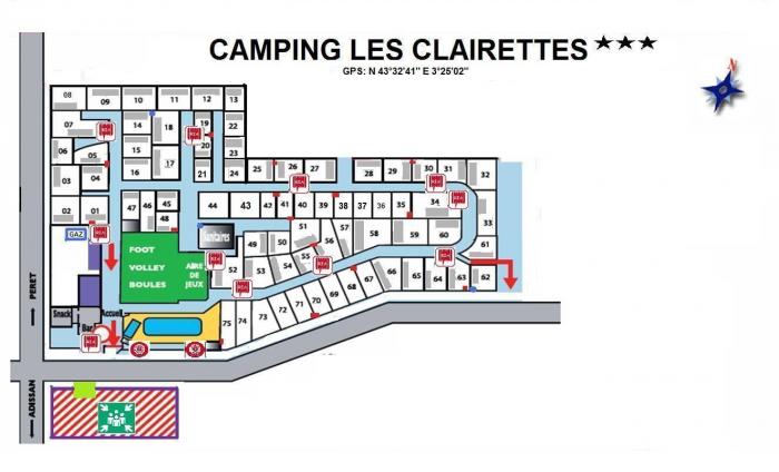 Emplacements Forfait tente + ou caravane