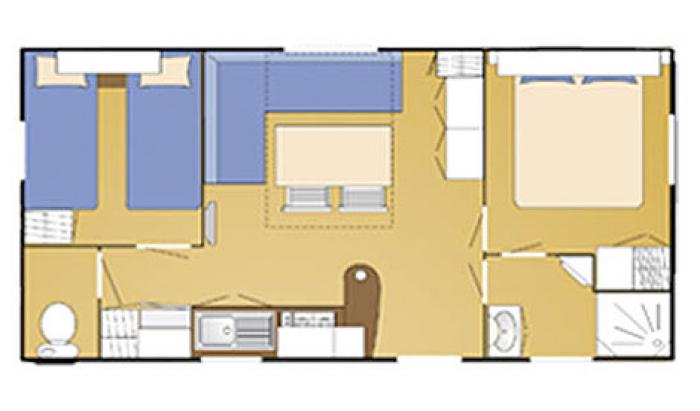 Mobil-home 4/5 personnes +27,50 m²