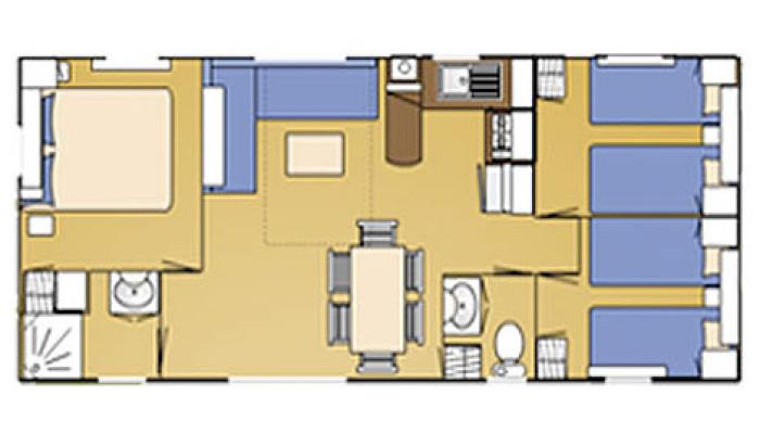 Mobil-home 6/7 personnes +33,08 m²