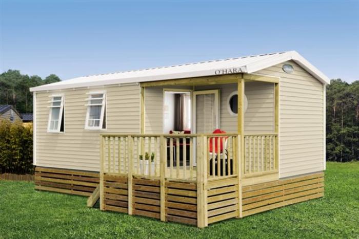 Mobil-home (734T) terrasse intégrée (4pers). Tarif à la semaine